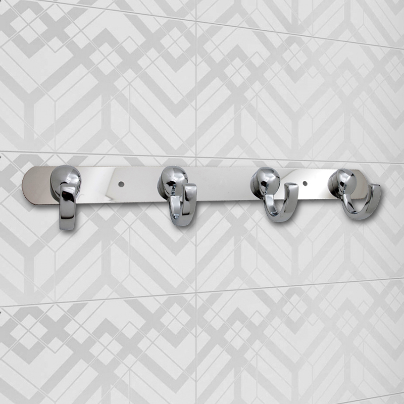 Крючок на планке Delphinium четверной "2053", хром