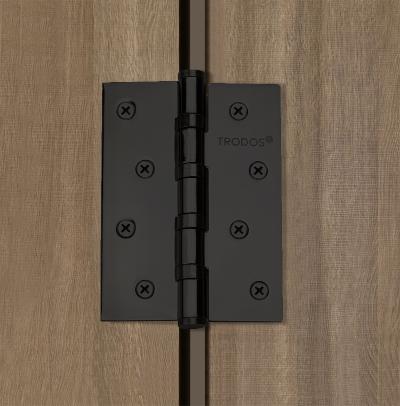 Петля накладная Trodos 100х70х2,5 BL черный, флоупак