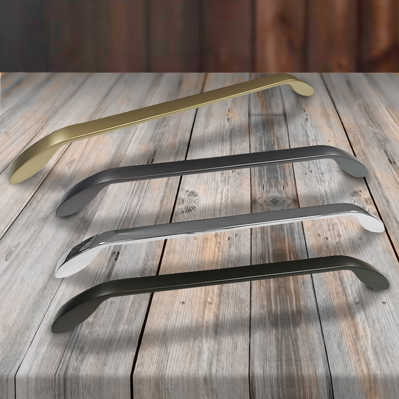 Ручка-скоба мебельная Trodos "9455" 224мм сплав ЦАМ 152гр, черный 