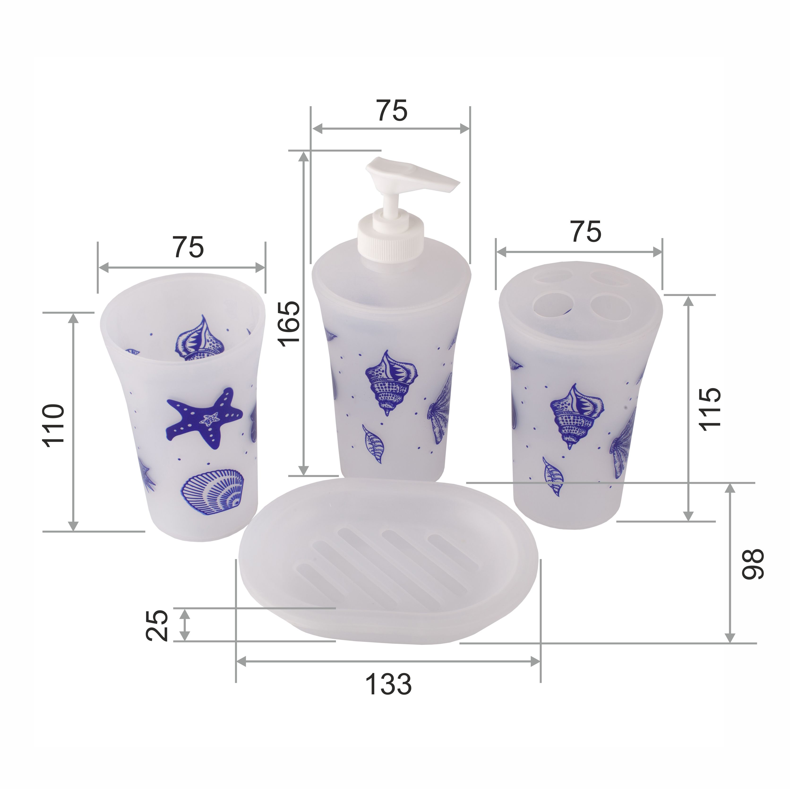 Набор Delphinium "Ракушки", пластик