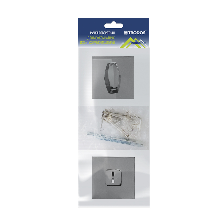 Ручка поворотная Trodos BK-03 slim CP хром