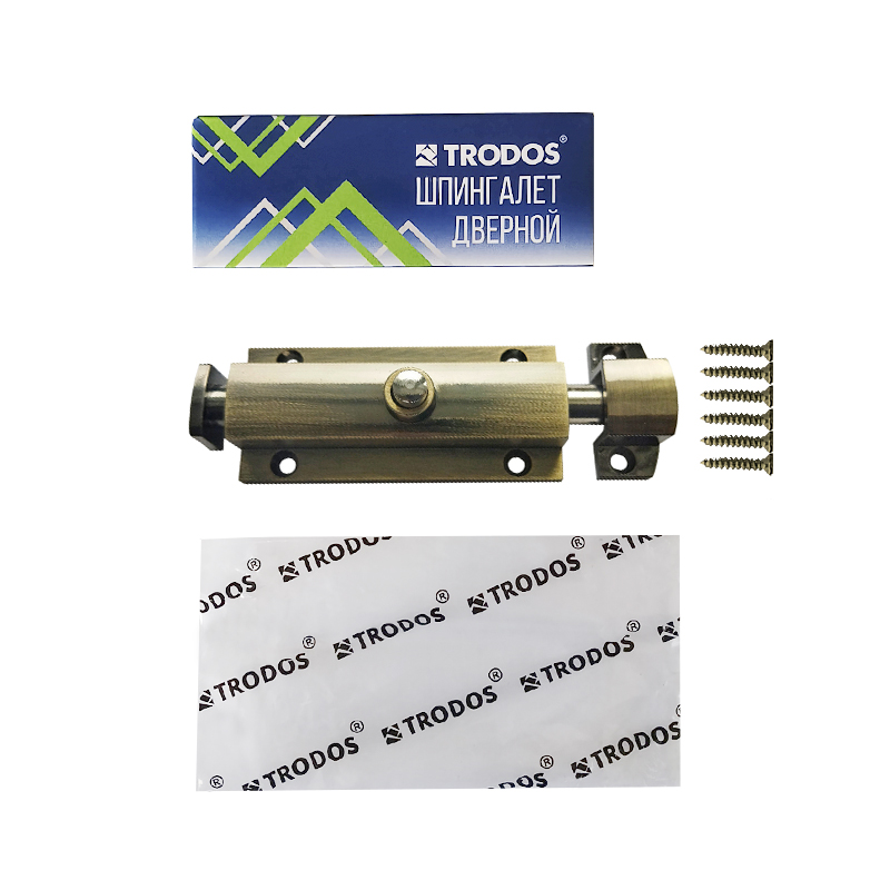 Шпингалет Trodos ZY-118/L80 AB автомат, бронза