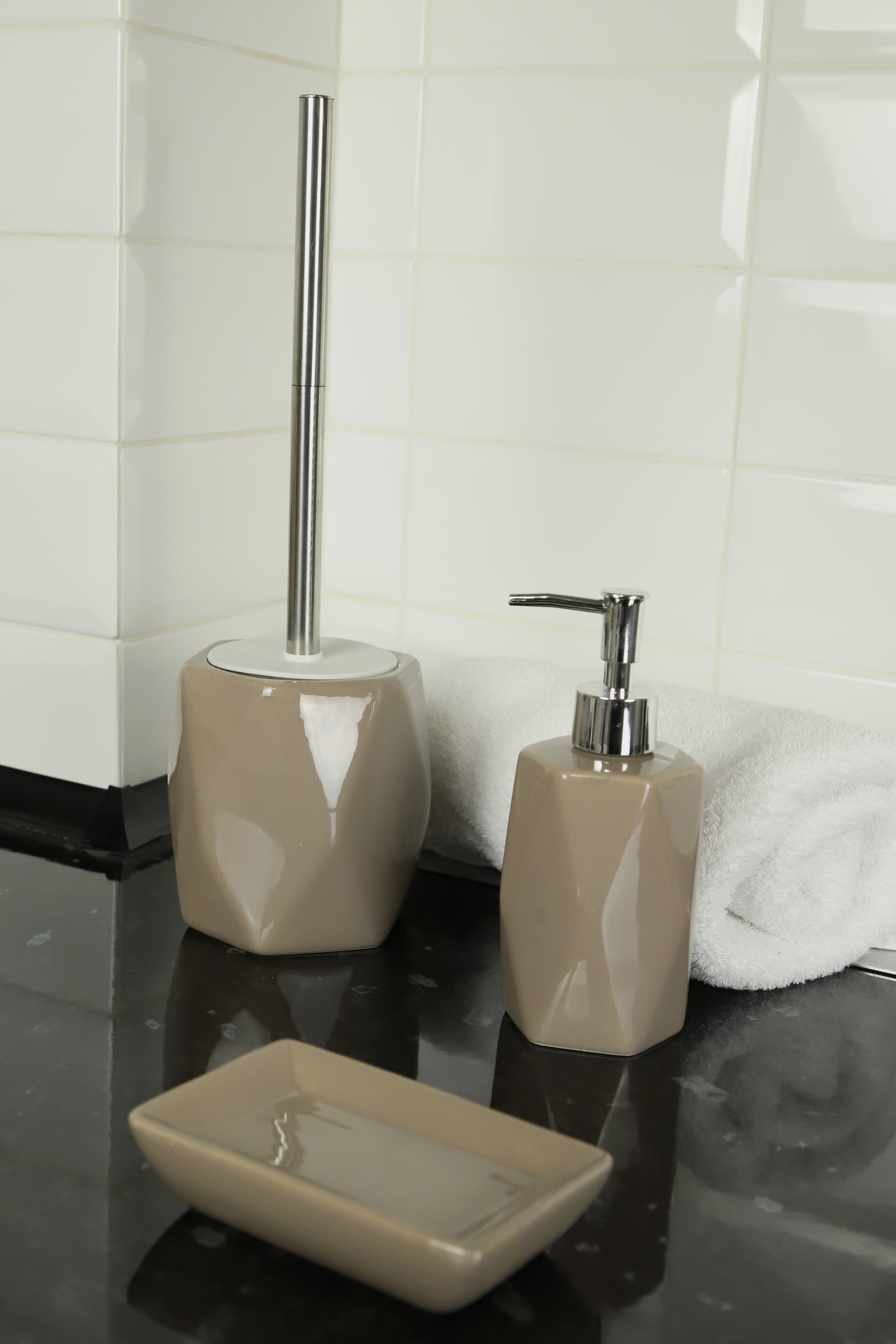 Стакан Delphinium коллекция "Техно", керамика, мокко