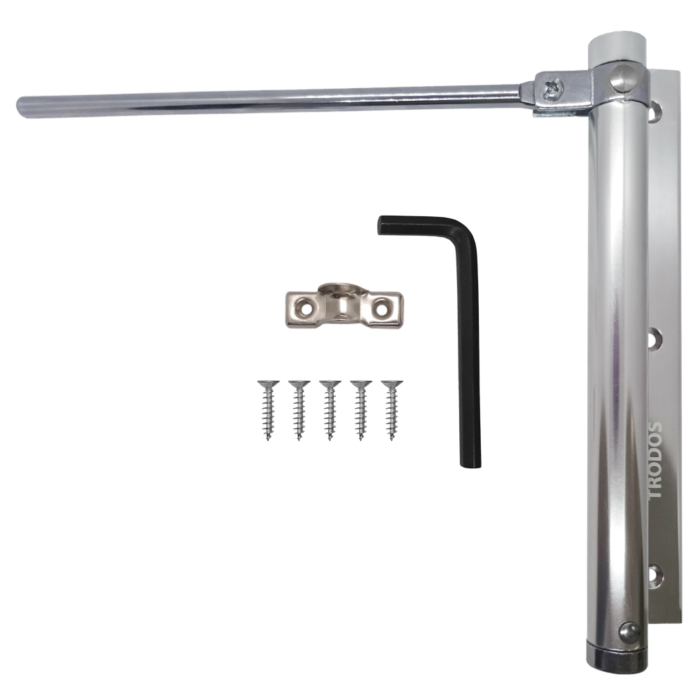 Доводчик дверной пружинный Trodos до 35кг, серый