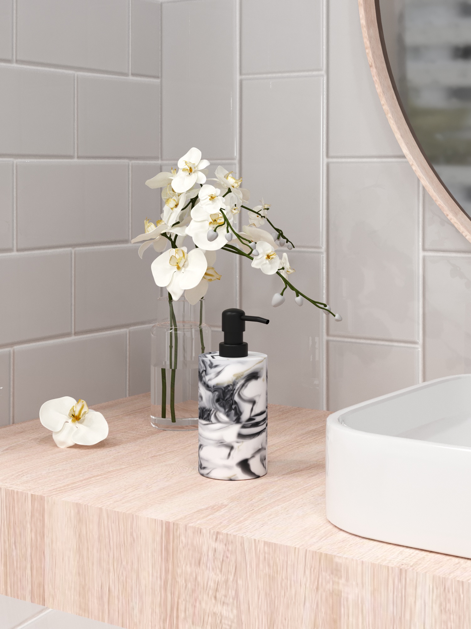 Дозатор для жидкого мыла Zenfort "Лава", полирезина