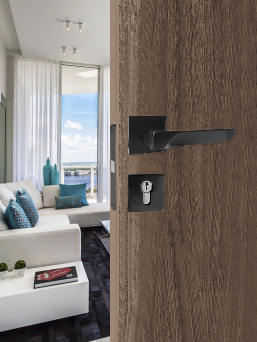 Накладка на цилиндр Vrata "EТ AL" серия 03 slim, черный