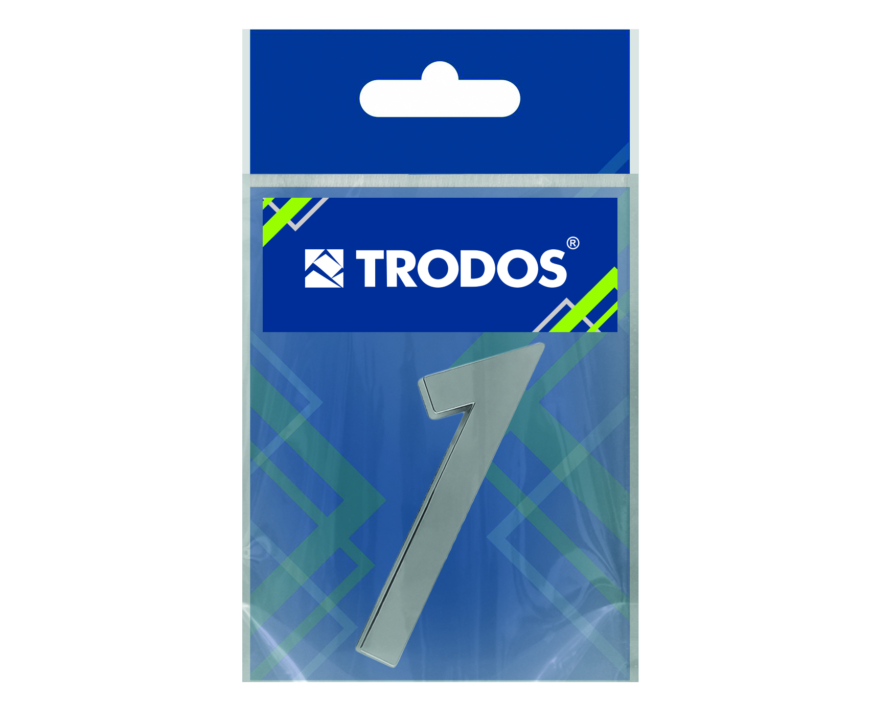 Цифра дверная Trodos "1" модерн, хром