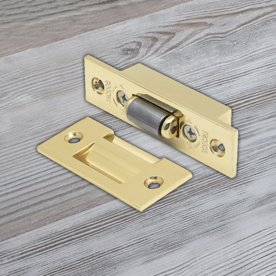 Фиксатор дверной Trodos роликовый, золото