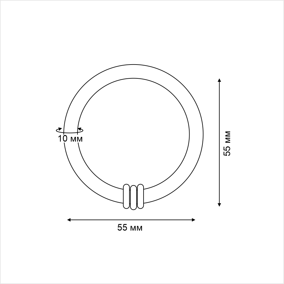 Кольца для штор Delphinium круглые 12 шт пластик, прозрачный