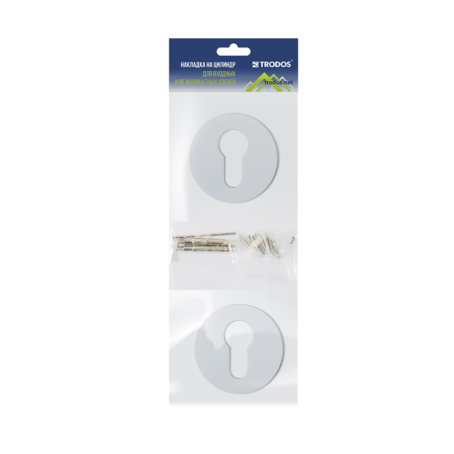 Накладка на цилиндр Trodos "ET" серия 06 slim, белый