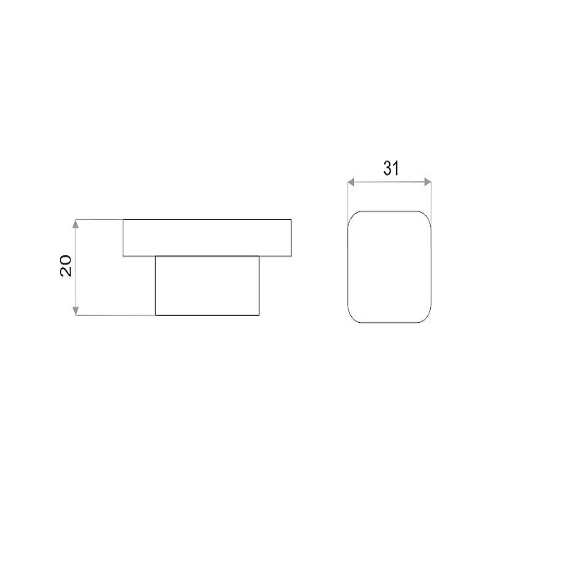 Ручка-кнопка мебельная Trodos "ZY-61" сплав ЦАМ, хром матовый