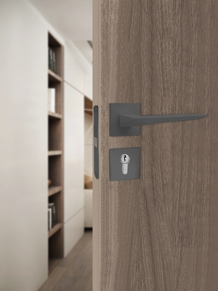 Ручка раздельная Vrata "2176 AL" серия 03 slim, графит