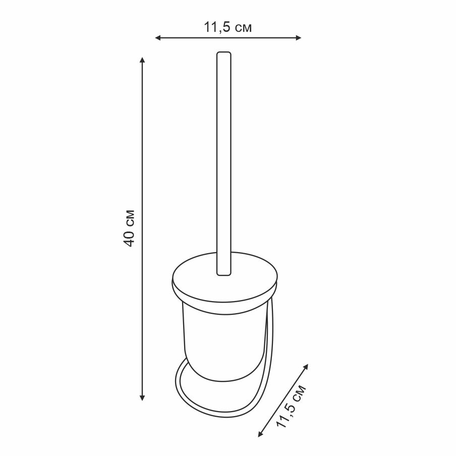 Ерш напольный Delphinium "Y590", стекло, хром