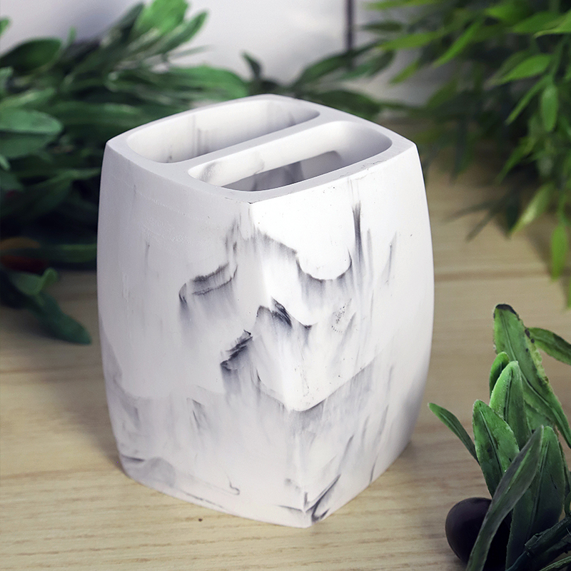 Стакан для зубных щеток Zenfort коллекция "Мрамор", полирезина