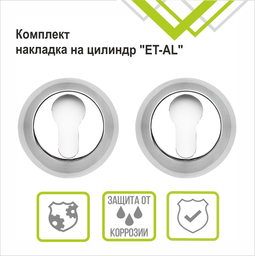 Накладка на цилиндр Trodos ET-08 CP хром