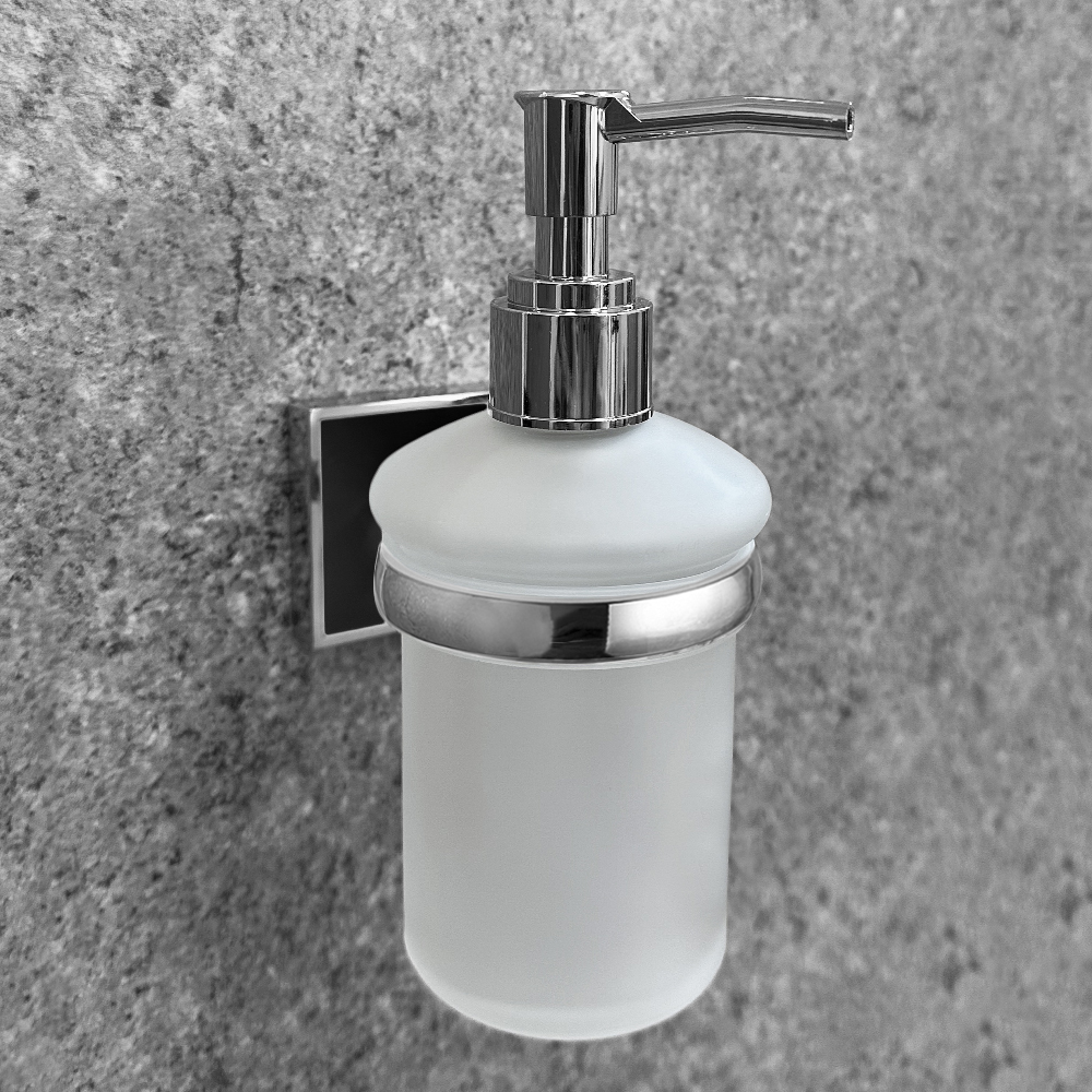 Дозатор для жидкого мыла с держателем Zenfort коллекция "Генезис", черный