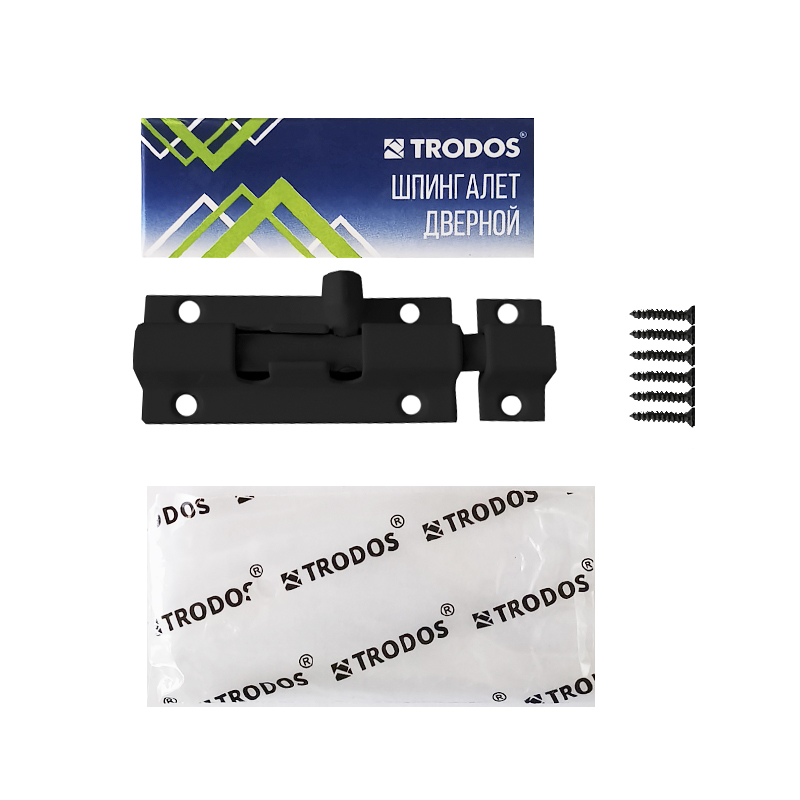 Шпингалет Trodos ZY-710/L70 BL черный