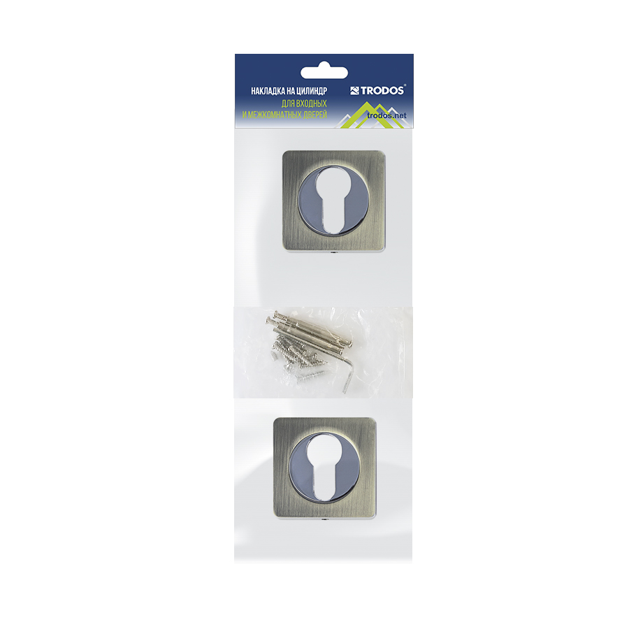 Накладка на цилиндр Trodos "ET" серия 02, бронза
