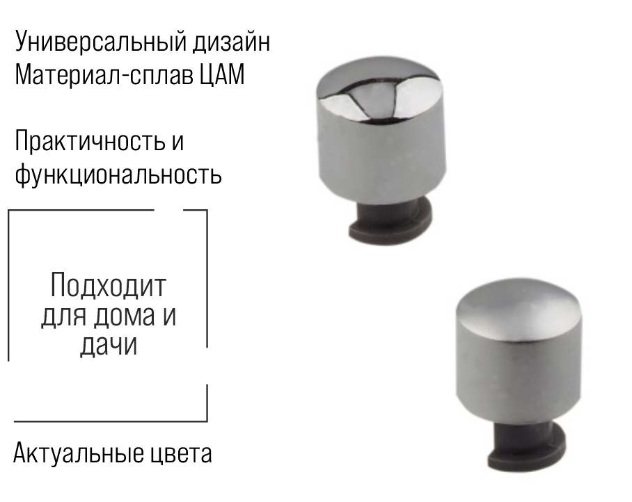 Зеркалодержатель Trodos  "3082" D18 4шт, хром матовый