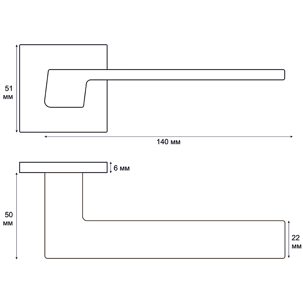 Ручка раздельная Trodos 809-03 slim BL черный