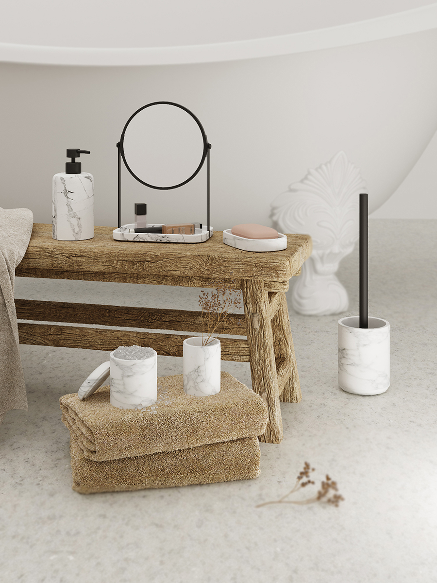 Стакан для зубных щеток Zenfort "Бьянка", полирезина