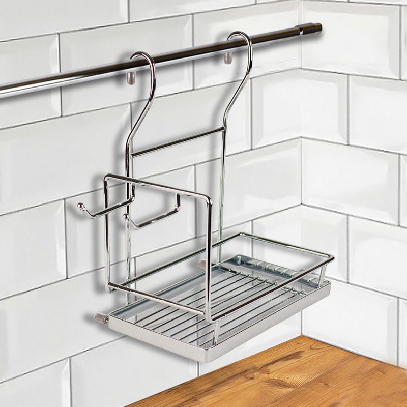 Полка на рейлинг Trodos "KS-2013" прямоугольная 1-ярусная, хром