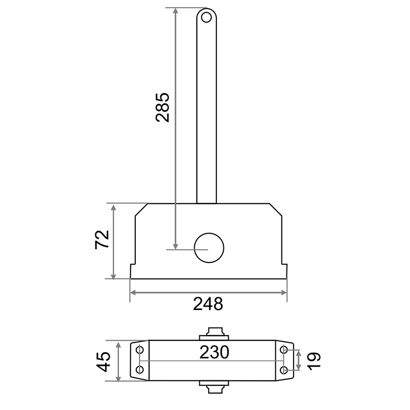 Доводчик дверной Trodos DC-180 до 180 кг, белый