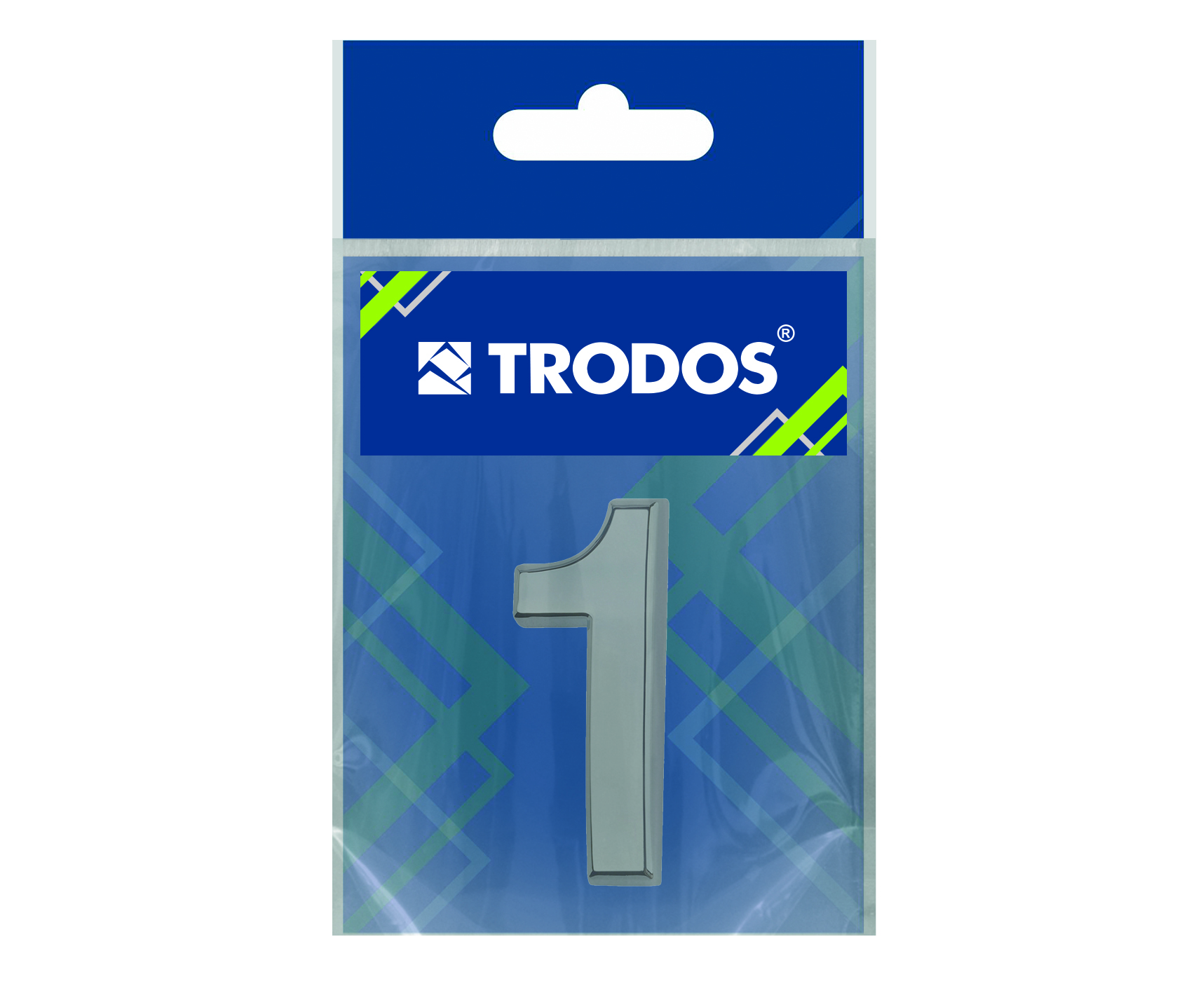 Цифра дверная Trodos "1" классика, хром