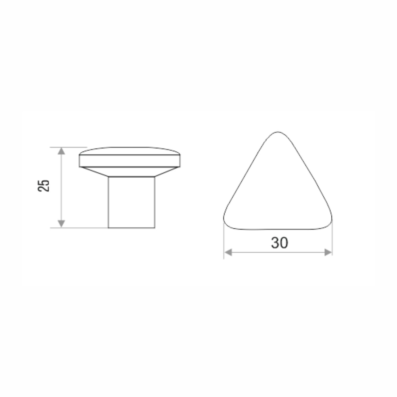 Ручка-кнопка мебельная Trodos "9088" сплав ЦАМ, сатиновое золото матовый