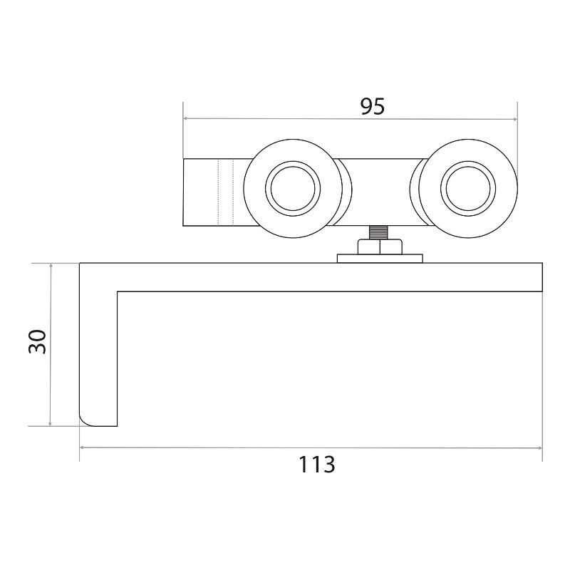 Комплект роликов для раздвижных дверей Trodos QD-863 с фиксатором торц/вкл