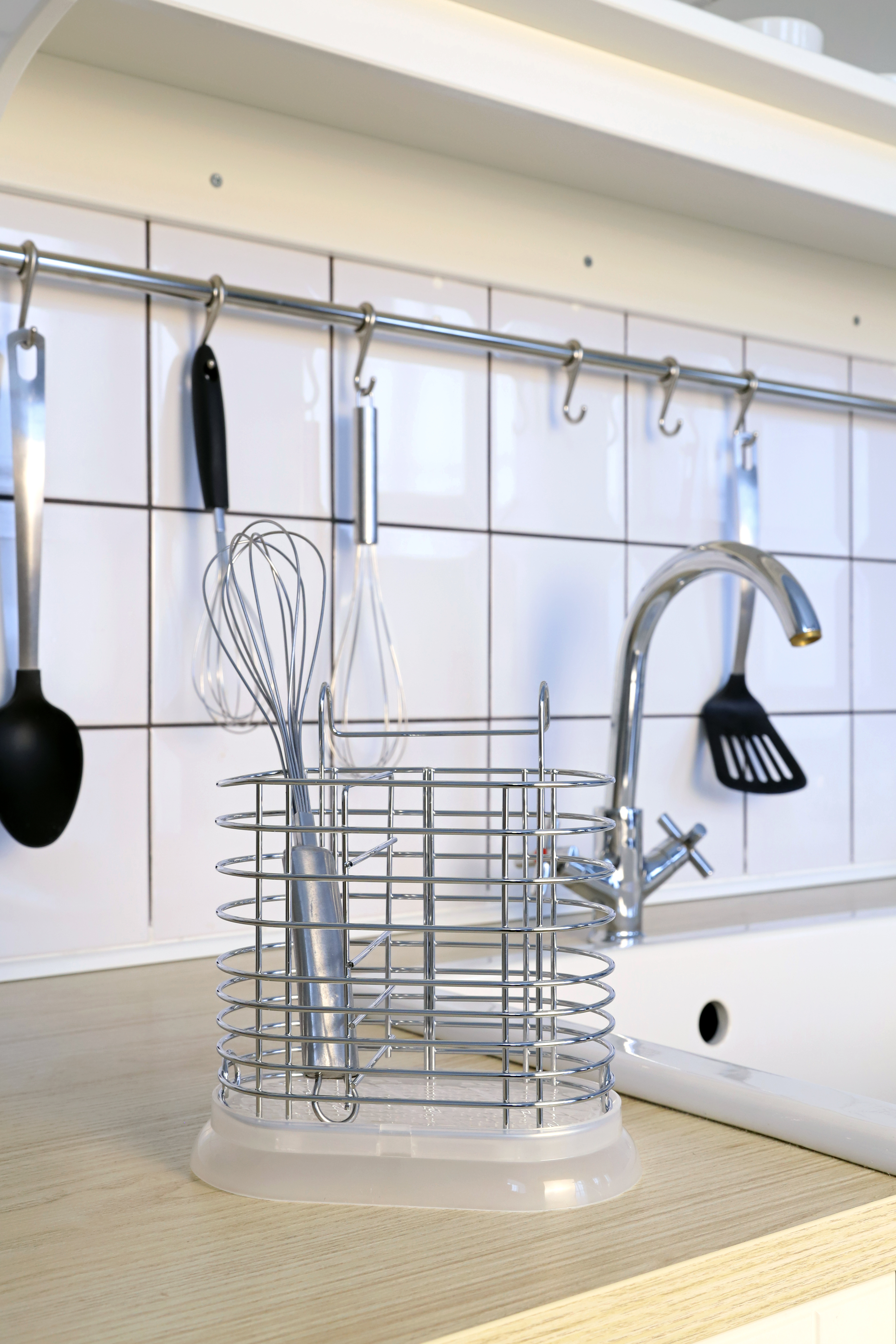 Сушилка для ложек на рейлинг Trodos "АЕ-299", хром