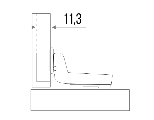 Петля мебельная Trodos вкладная SLIDE-ON 60гр