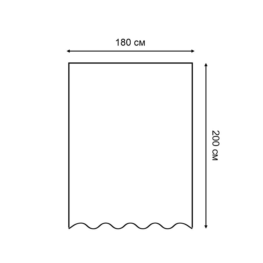 Штора для ванной Zenfort "Осень" полиэстер 180х200см, 12 колец, с утяжелителем, мультиколор