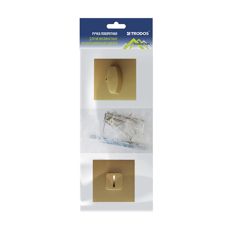 Ручка поворотная Trodos BK-03 slim GA сатиновое золото матовый