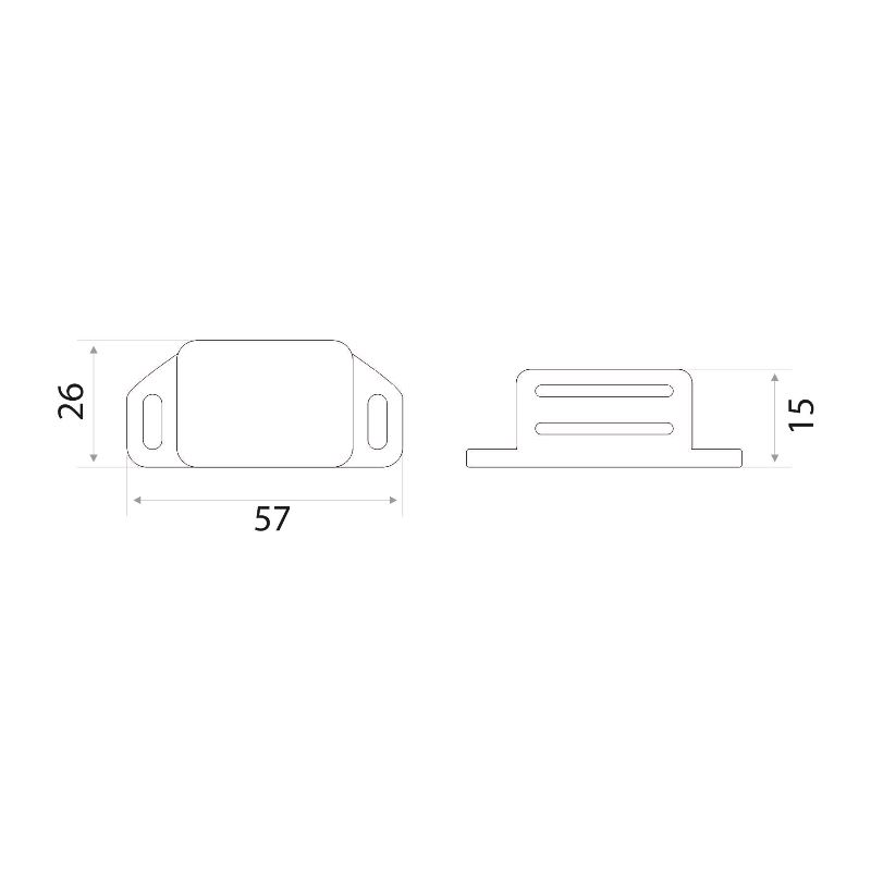 Защелка магнитная Trodos большая, белый