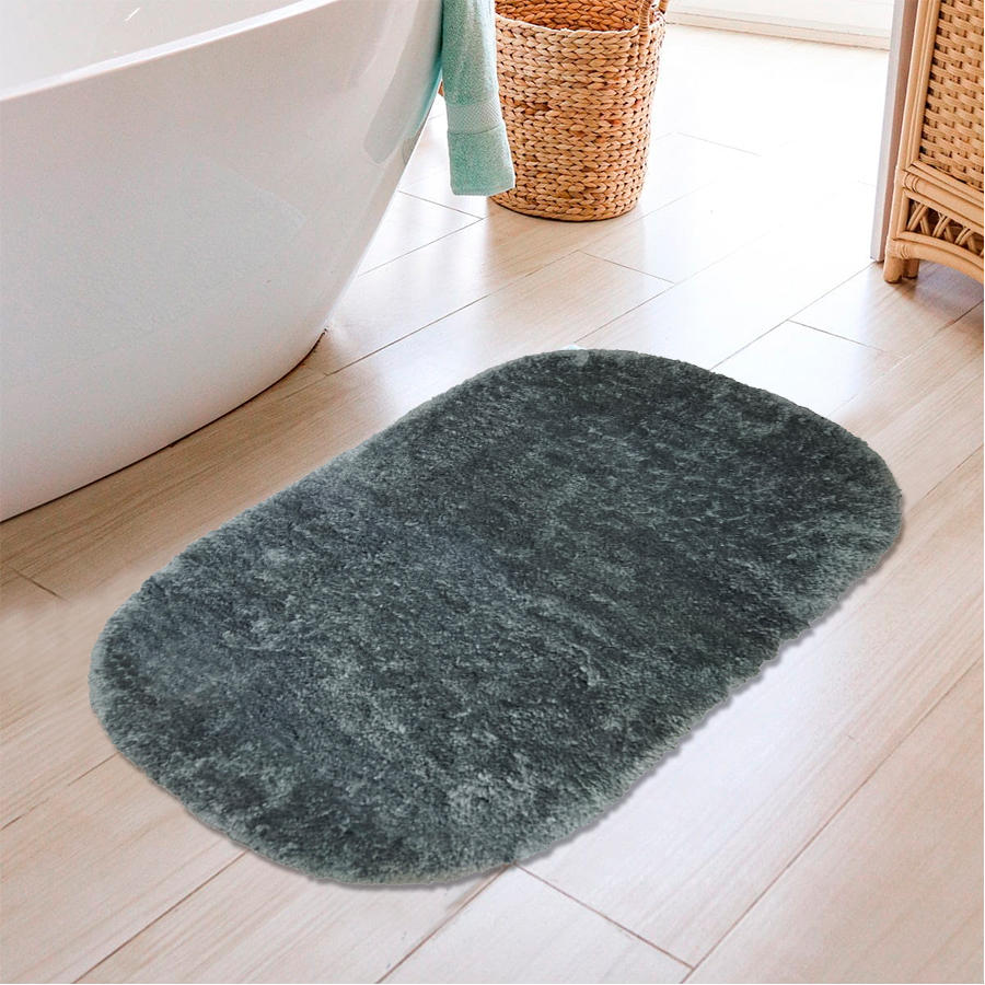 Ковер Zenfort коллекция "Овал" микрофибра 60х100см, серый