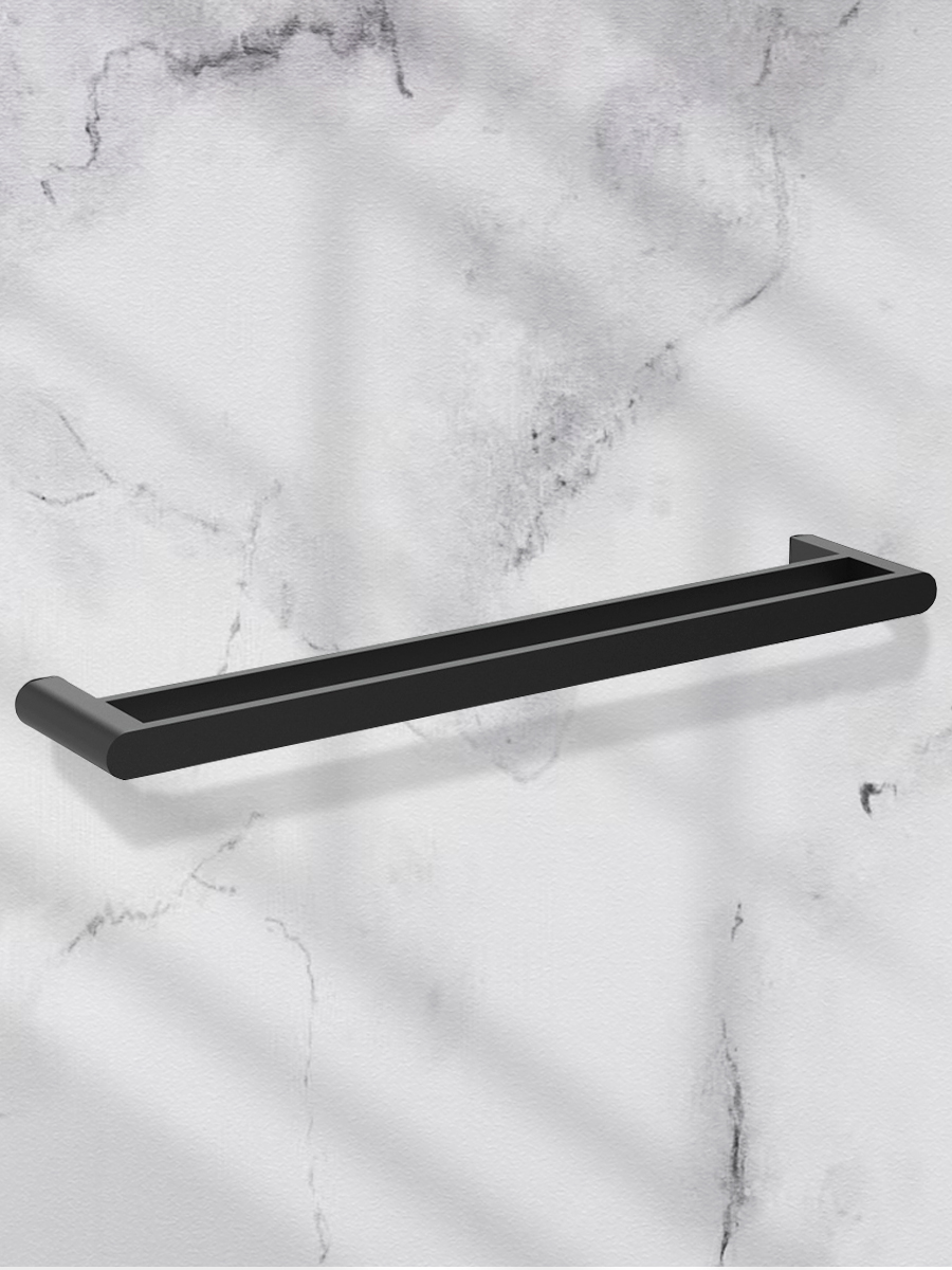 Держатель для полотенца 2-ой Zenfort коллекция "Магия" 64см, черный матовый