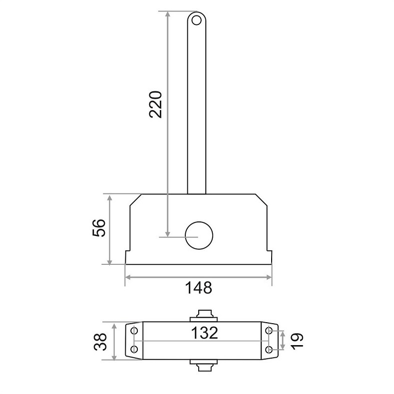 Доводчик дверной Trodos DC-60 до 60 кг, коричневый