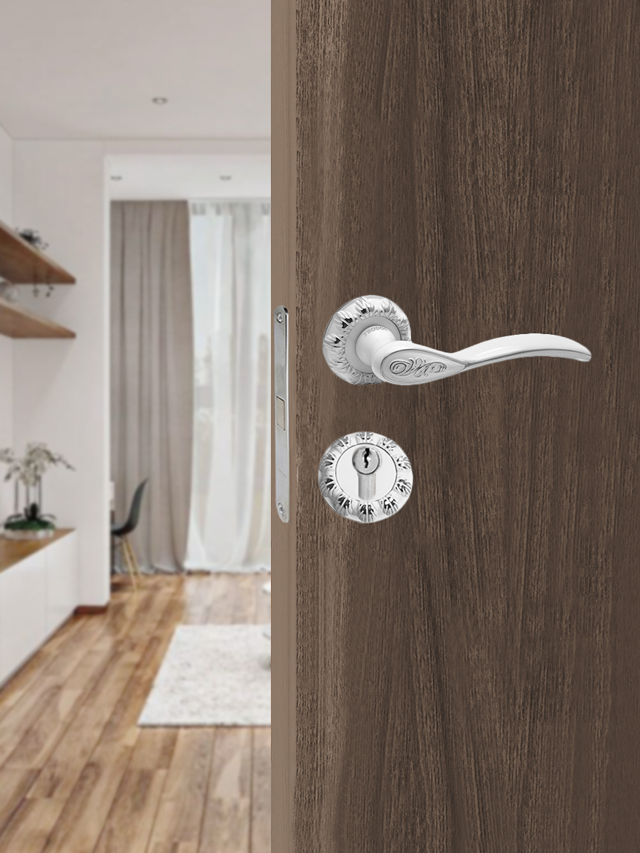 Накладка на цилиндр Trodos "ET" серия 10, белый/хром