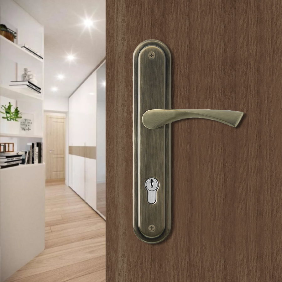 Ручка на планке Trodos 85/11-L AB бронза