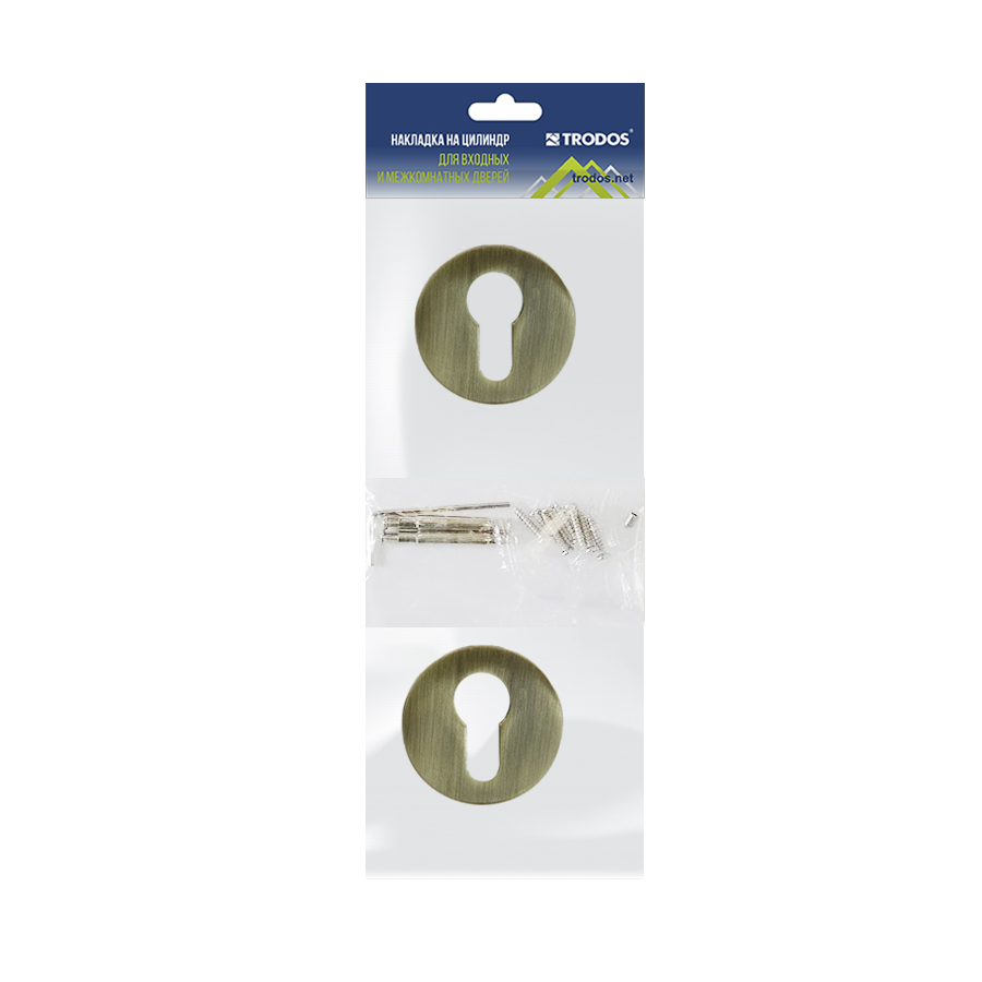 Накладка на цилиндр Trodos "ET" серия 06 slim, бронза