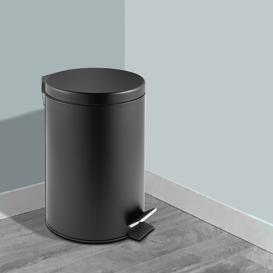 Ведро для мусора Delphinium "0030A" 3л, черный