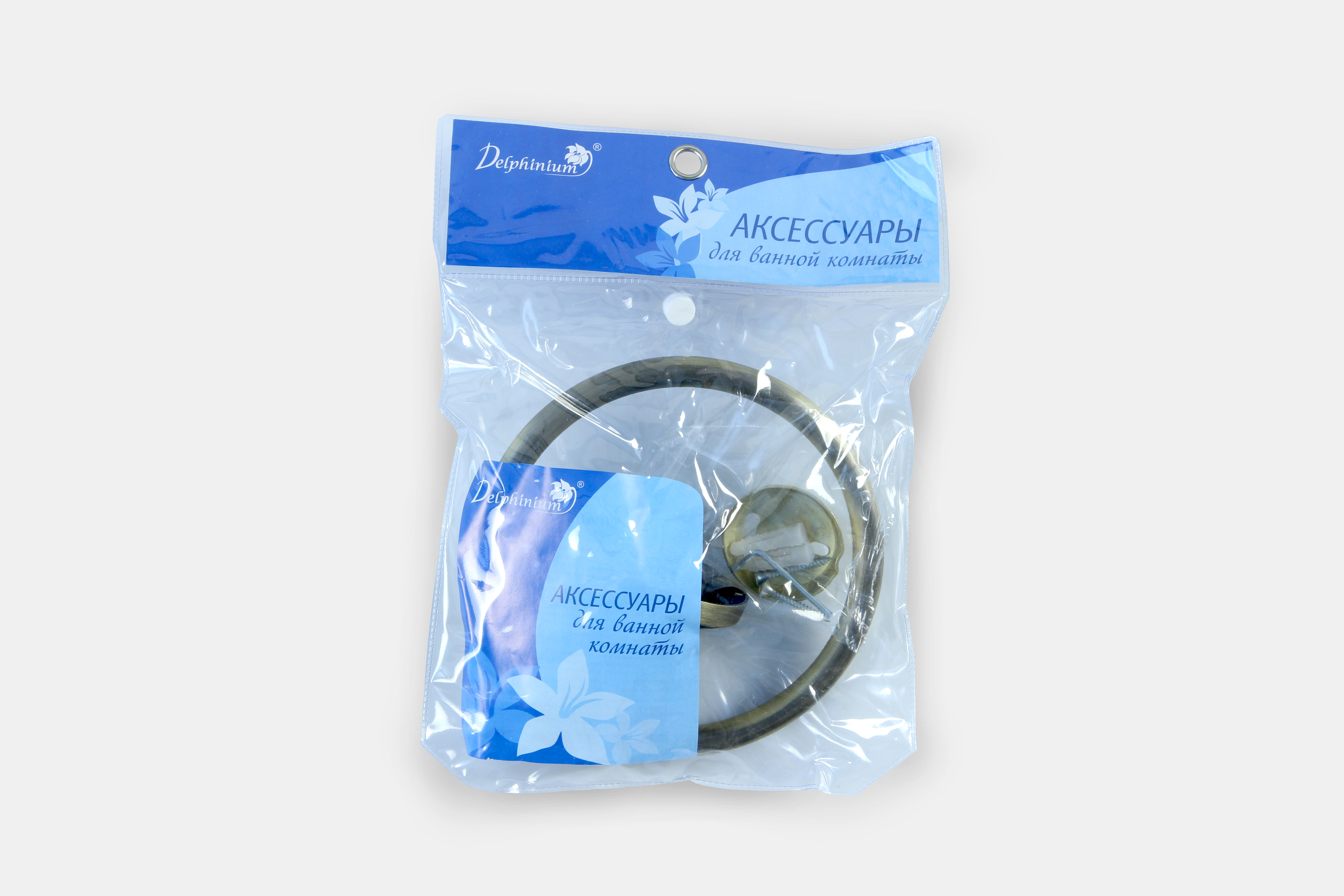 Кольцо для полотенца Delphinium коллекция "Бронза", бронза