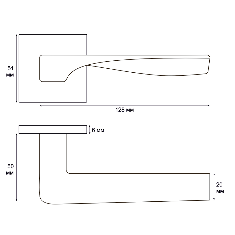 Ручка раздельная Trodos 870-03 slim GA сатиновое золото матовый