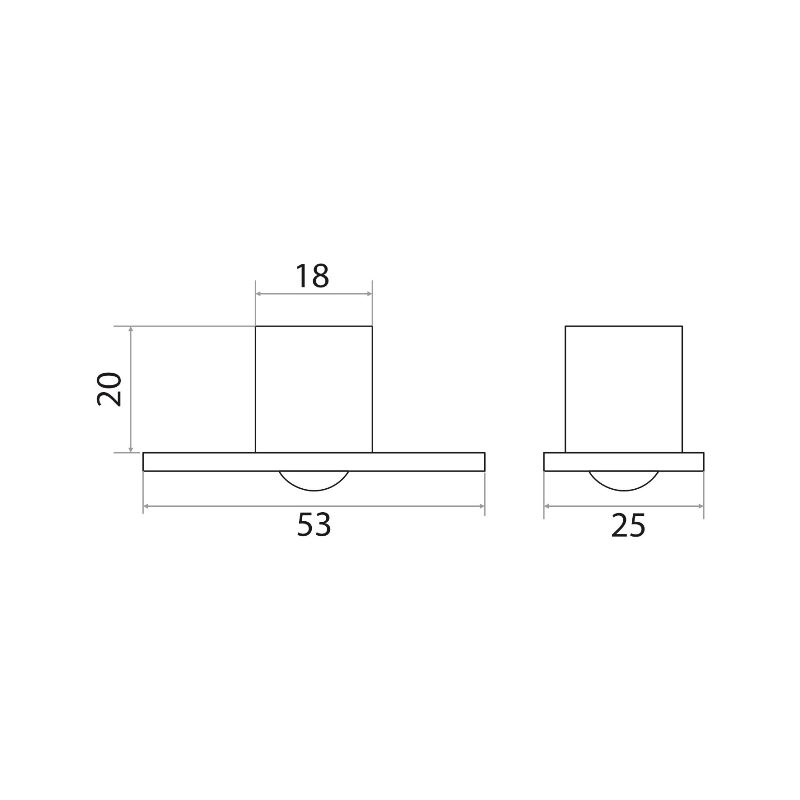 Фиксатор дверной Trodos шариковый, медь