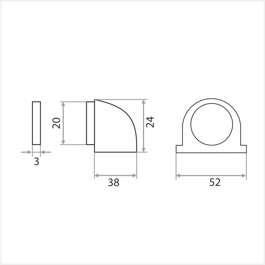 Упор дверной Trodos магнитный Н24, никель