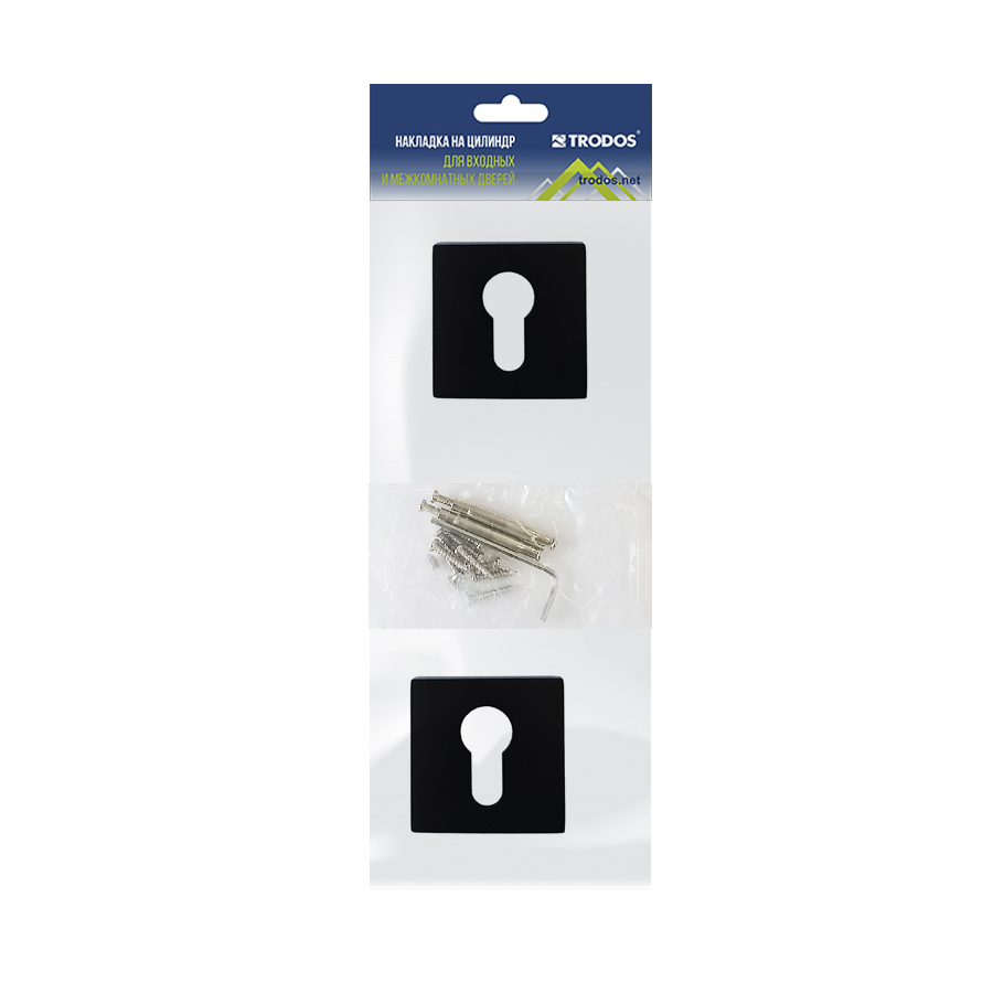 Накладка на цилиндр Trodos ET- 03 slim BL черный