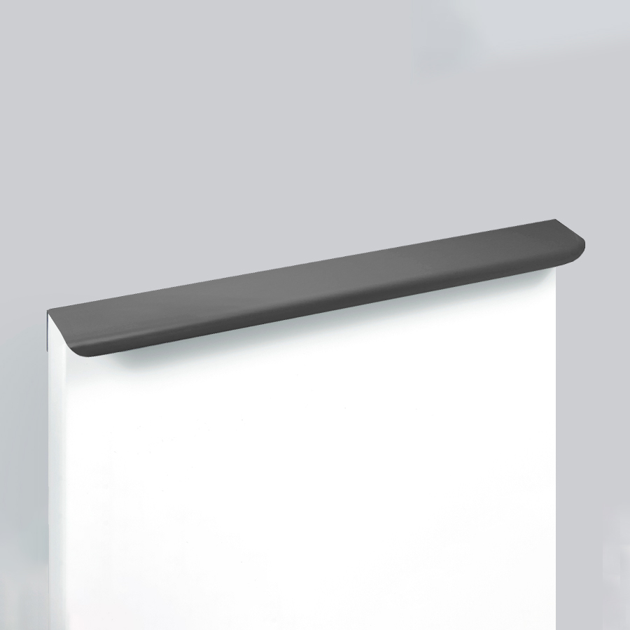 Ручка торцевая мебельная Trodos "10289" 320мм алюминий, черный 