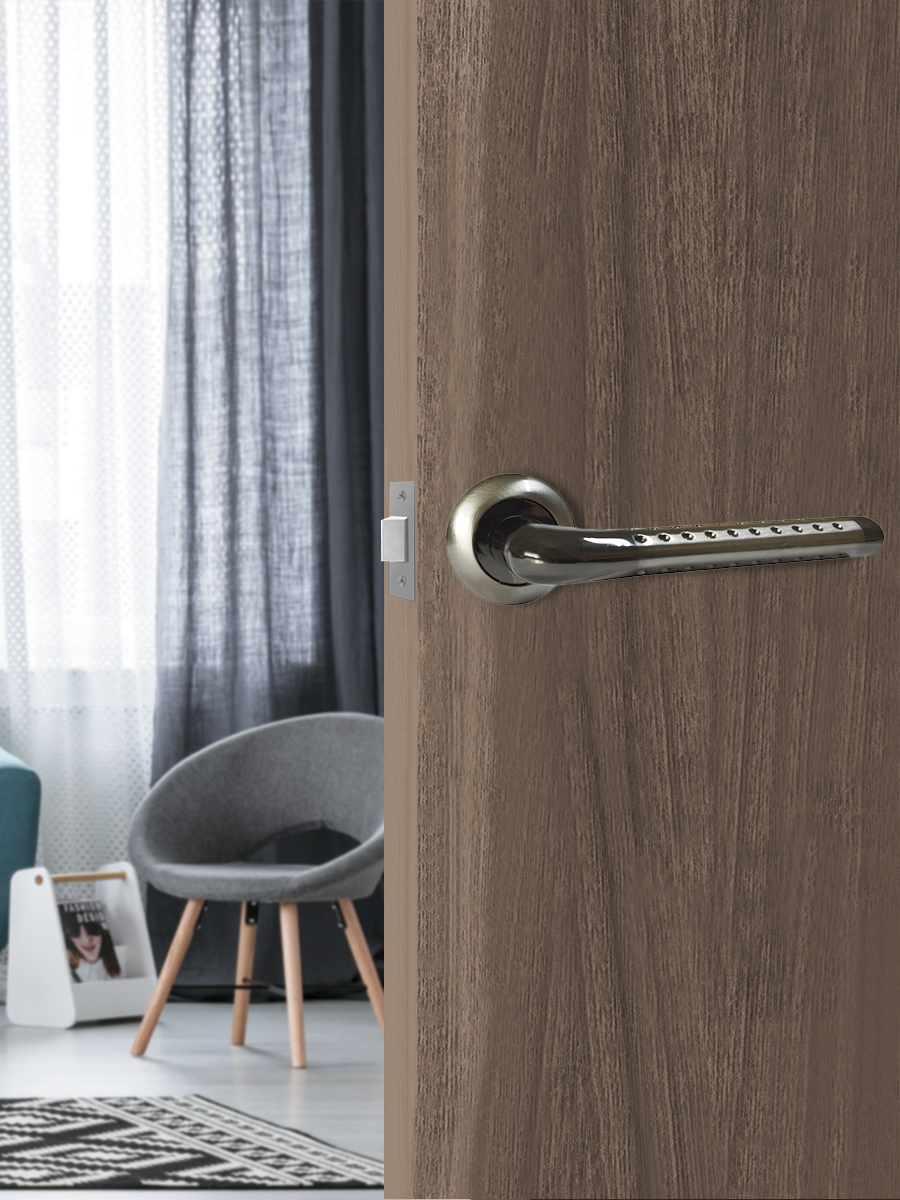 Ручка раздельная Trodos "47P" серия 08, никель/черный никель