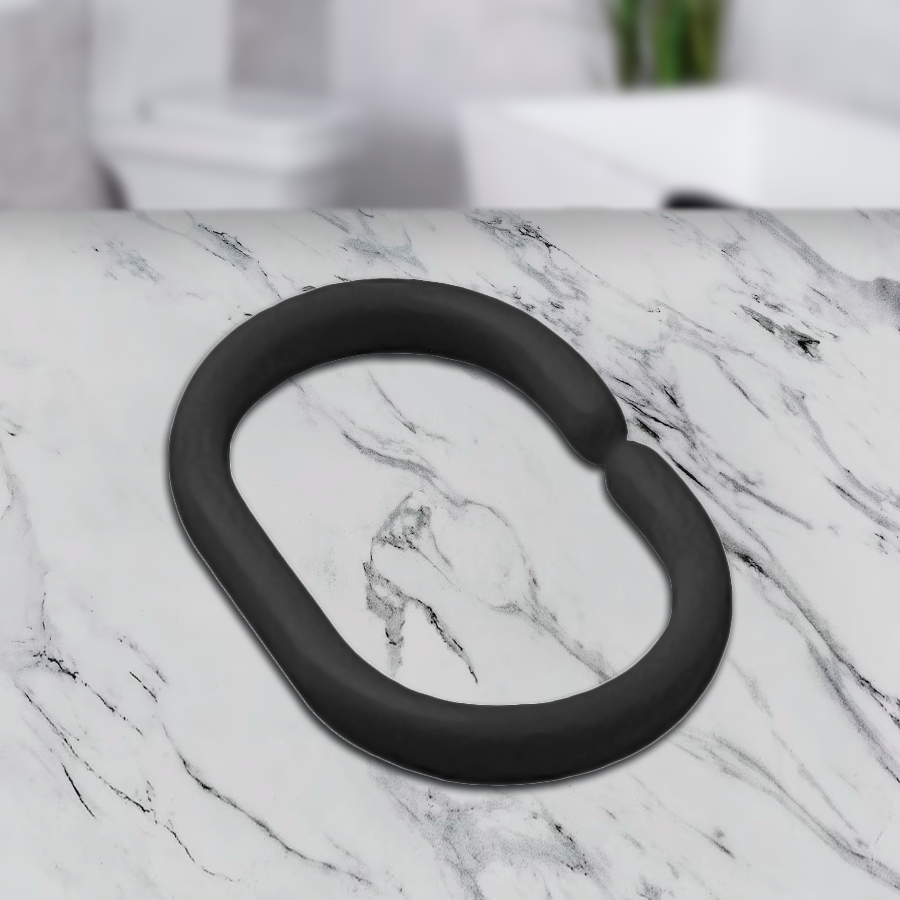 Кольца для штор Delphinium 12 шт пластик, черный